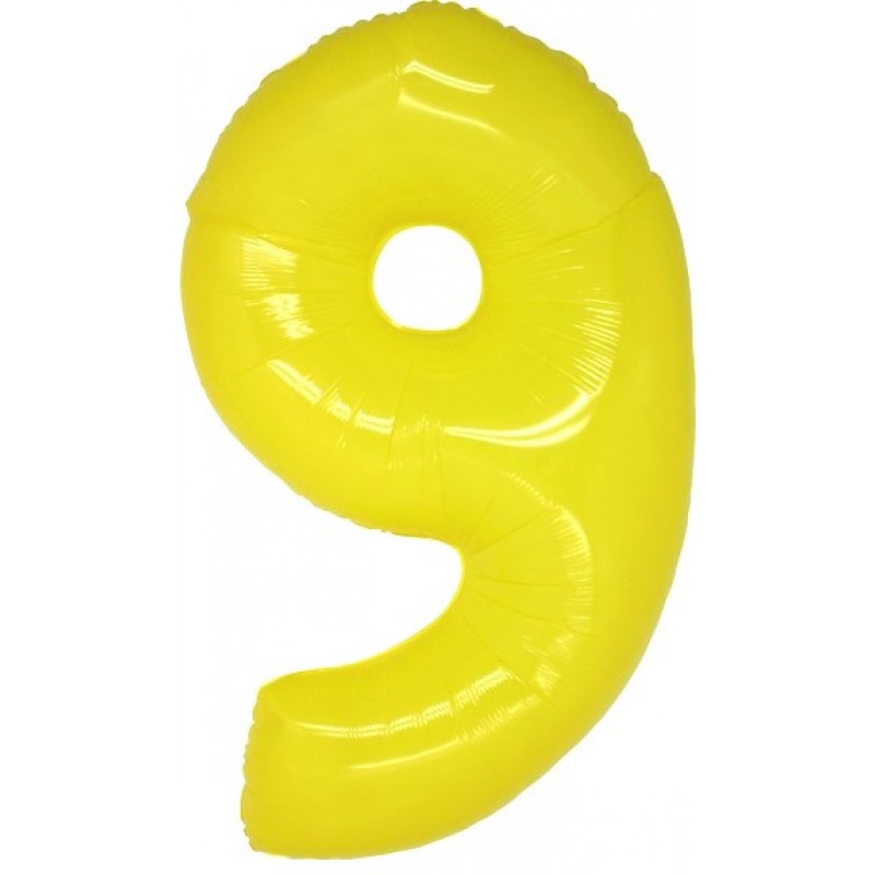 40" Numero 9 Giallo Neon